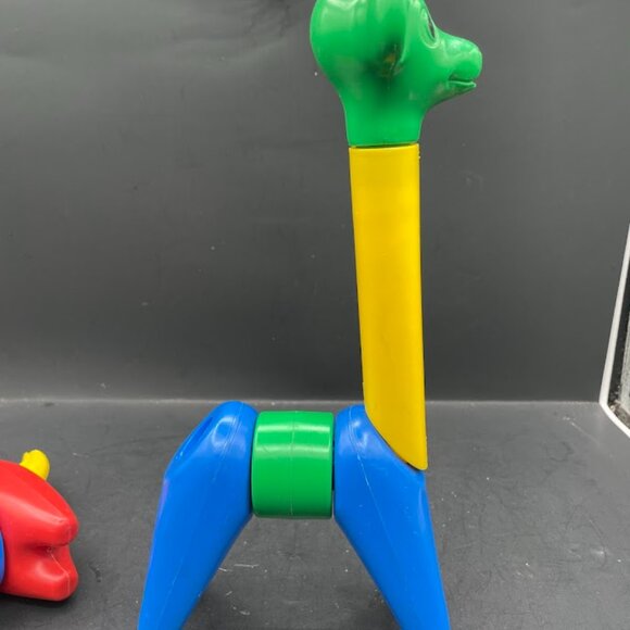 Vintage Tupperware Tupper Toys Zoo it Yourself Animals Giraffe Elephant 10 Piece - Picture 12 of 14